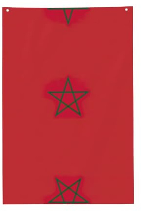 Bandera de Marruecos de colores vivos de 2 x 3 pies para exteriores, banderas con ojales, poliéster de alta calidad