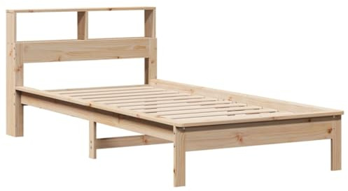 vidaXL Massivholzbett mit Regal ohne Matratze 90x200 cm Kiefer
