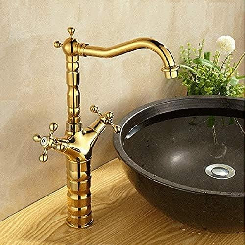 GSZCCZS Bathroom Sink Taps Faucet Basin Faucet,Gold Copper Bathroom Faucet Bathroom Basin Basin Faucet Basin Faucet Washbasin Double Toilet, Short,Short Bathroom Sink Faucet