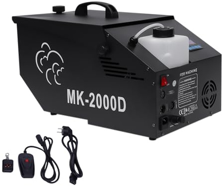 Nebelmaschine, 1200W Bodennebler, Rauchmaschine mit Fernbedienung & 0,5L Tank & LCD-display, 5min Aufwärmzeit, Fogger für Festivals Partys Nachtclubs Hochzeiten Theater