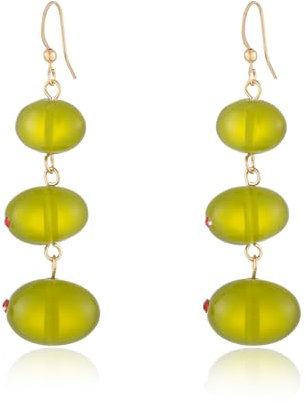 Firopia Fruit Earrings for Women | Martini Cocktail Earrings for Women | Green Olive|Strawberry|Watermelon|Cherry Earrings | Jewelry Gift for Women, No Gemstone