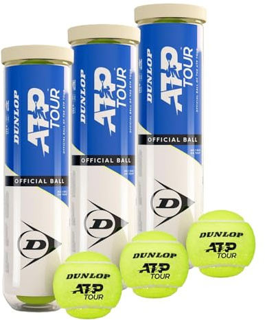 DUNLOP Tennisball ATP Tour - für Sand, Hartplatz und Rasen