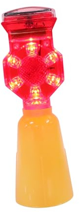 SEWACC Lumière Stroboscopique Solaire Led Résistante Aux Chocs Capteur De Lumière Automatique Feu Clignotant Solaire D'urgence Étanche Pour Routes Parkings Et Chantiers Multifonctionnelle Sans Câblage
