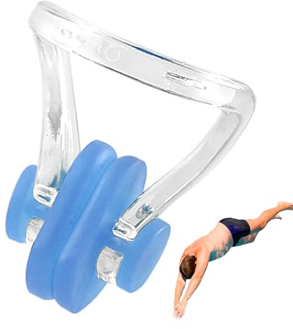 Bouchons de Nez pour la Natation - Clip de Natation Professionnel - Bouchon de Nez en Silicone étanche - Accessoire étanche - pour et Adultes - Protection de plongée avec Tuba - Taille S