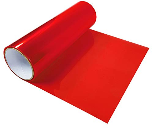 DecoMeister Scheinwerferfolie 30x150 cm | Rückleuchtenfolie aus robuster Polymerfolie | Blinkerfolie Selbstklebende zum Schutz vor Kratzern und Witterung | Lampenfolie für Auto und Motorrad | Rot