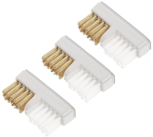 Toyvian Spazzola per Pulizia Unghie Punte Trapano in Filo di Rame 3 Pezzi per Pulizia Profonda Setole Morbide e Manico in Plastica Manicure