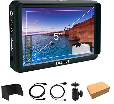 Lilliput A5 5 pouce 1920x1200 IPS 441ppi Ecrans Moniteur Caméra Field Monitor 4K HDMI Input output DSLR Camera A7 A7R A7S III A9 A6500 GH5 G5s 5D IV Zhiyun Crane 2 M Ronin-S