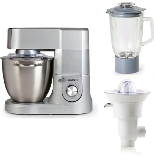 DOMO DO9079KR-PROMO Küchenmaschine PRO inkl. Saftpresse und Standmixer - 6,7 L - 1500 W
