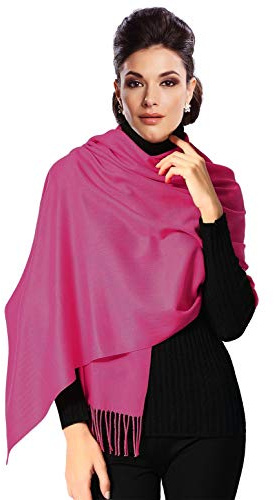 Moschen-Bayern Pashmina Stola Damen für Abendkleid Kaschmirstola Kaschmir Schal Umhang Paschmina Schwarz Rot Creme Rosa Pink Blau Grün Beige Ivory Elfenbein Weiß