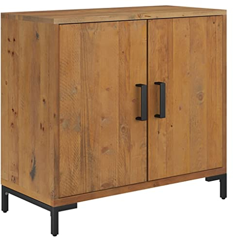 vidaXL Sideboard Schrank Anrichte Beistellschrank Kommode Mehrzweckschrank Standschrank Wohnzimmerschrank Braun 75x35x70cm Massivholz Kiefer
