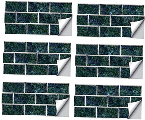 Veemoon 6stücke Küchenrückwand-aufkleber Pet-material Ölbeständig Und Wasserfest Mit Modischem Fliesenmuster Einfach Anzubringen Entfernen