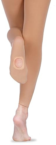 HiDance Girl's Women's Ballet Dance Tights, Ultra Soft Convertible Footed Dance Sockings Ballet Transition Tights（Tan,10-15Years）