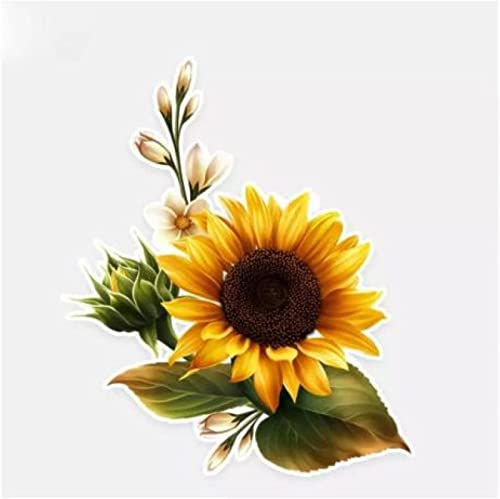 Autoaufkleber Und Aufkleber 24 Cm X 20 Cm Schöne Blume Autoaufkleber Sonnenblume Dekor Blumen Personalisiert Farbig (2 Stück)(2 Stück)