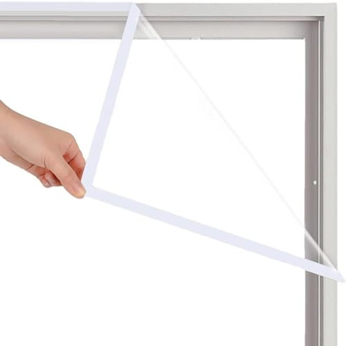 YUJIANHUAA Winter-Fenster-isolierset,Thermovorhang,Transparente Isolierfolie zur Wärmedämmung an Fenstern,Kälteschutz Winddichte Kunststoff-fensterabdeckung,Anpassbar,Breite x Höhe (220x180cm)