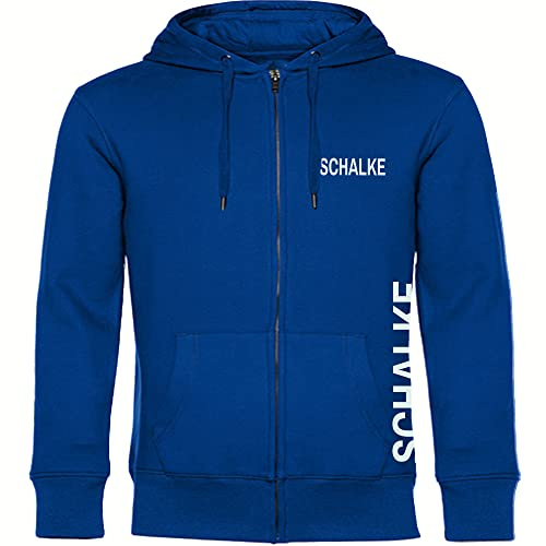 multifanshop Kapuzen Sweatshirt Jacke - Schalke - Brust & Seite