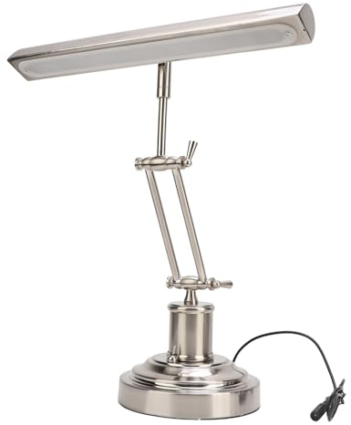 Plyisty Klassische Antike Retro-Klavierlampe, Höhenverstellbare Stehleuchte mit 3-Positionen-Dimmer, Doppellampenarm-Design, Zum Lesen Am Klavierbett (EU-Stecker)