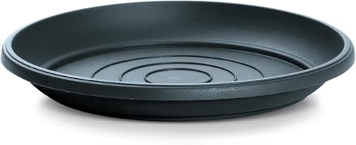 B2C Round Plastic Water Plant Pot Saucer Trays Terracotta Anthracite Weather-Resistant13 sizes 9-54cm (Anthracite, 46cm ⌀)