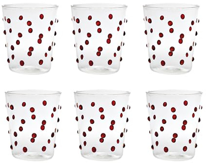 Bicchiere Zafferano Party Tumbler Rosso 45 Cl Set 6 pezzi In Vetro