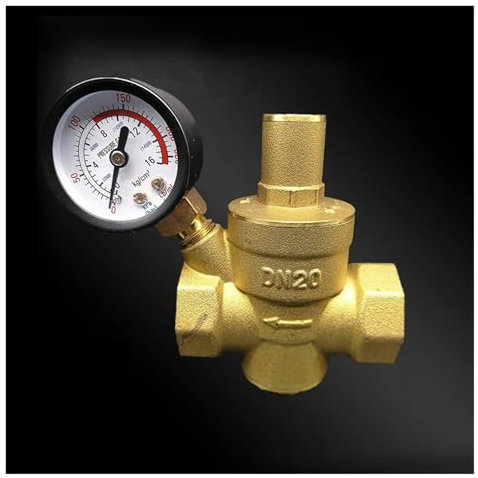 pressure reducing valve DN32 1,2 Messing Wasserdruckregler mit Manometer Druckhalteventil Leitungswasser Druckminderventil