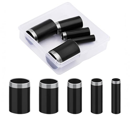 SANRLO 5-teiliges Lochschneider-Set aus Metall, Leder, für Ledergürtel, Ösen