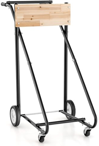 GYMAX Außenbordmotor Transportwagen bis 150kg belastbar, Außenmotor Ständer mit 4 Rädern & Griffen, Motorwagen, Motorhalter für Motorlagerung & Transport