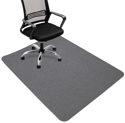 Schreibtischstuhl Unterlage Bürostuhl Unterlage - 90 X 140 Bodenschutzmatte BüRostuhl für Hartböden, Kratzfest Gaming Teppich Stuhlunterlage für Laminat, Parkett, Fliesen (Hellgrau)