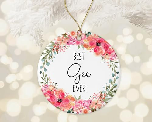 Weihnachtsbaumschmuck 7.3cm, Gee-Blumen-Weihnachten Weihnachtsschmuck Personalisierte Christbaumschmuck Anhänger Lustige Weihnachtsanhänger Für Hausdeko Party Neujahr Geschenk