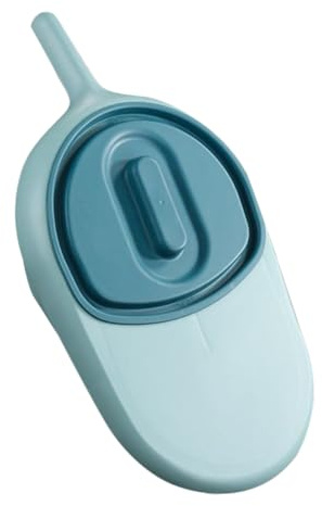 KOMBIUDA Padella Per Anziani Allettati Con Coperchio in Plastica Resistente e Manico Ergonomico Comoda e Leggera Per Uso Ospedaliero e Domestico Adatta Donne e Disabili