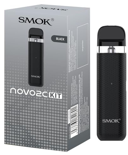 Kit Pod SMOK Novo 2C 800mAh Batería Integrada Carga Tipo-C Diseño Anti-fugas Bloqueo Infantil Compatible con Pods Novo/Novo 2/Novo 2X Sin Nicotina Negro