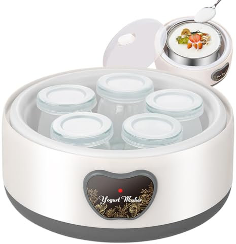 Fabricante de Yogurt eléctrico, máquina de Yogurt eléctrica,Fabricante de Yogurt de 5 Tazas de Maceta con Tapa | Contenedores caseros, Campo de incubadores de Yogurt en el hogar para la Cocina casera