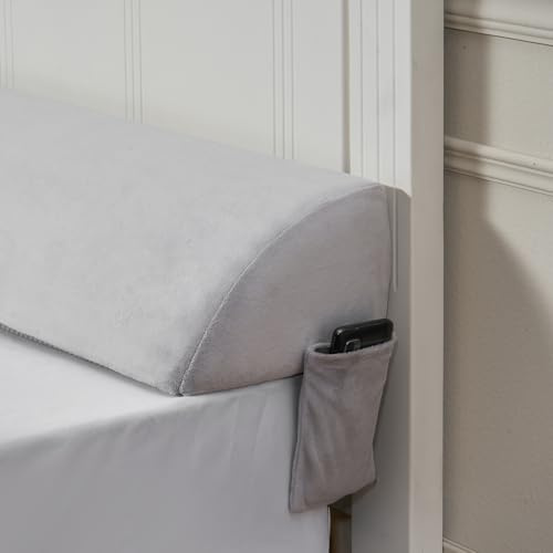 VEVOR Sängkudde för sänggavel, king size, 193 cm x 25 cm x 15 cm säng mellanrumsfyllning, fyllning 0–18 cm mellanrum mellan huvudgavel och madrass, mjuk plyschmadrass, kil huvudgavel kudde med