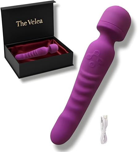The Velea ELÉA – G Spot & Clitoral Vibrator for Women & Couples | 7 Vibration Modes | AV Magic Wand | USB Rechargeable – Quiet – Medical Silicone – Purple