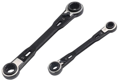 XINGLIDA 2Pcs 4 in 1 Wrench Car Repair Tool Vehicle Maintenance with Ergonomic Handle Wrench Ratcheting Socket Spanner Nut Repair