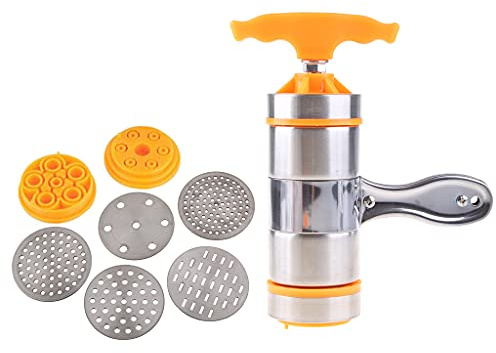 Schiacciapatate manuale in acciaio inox per pasta e fettuccine, spaghetti, lasagne, ravioli, tagliatelle, impastatrici, schiacciapatate in acciaio inox