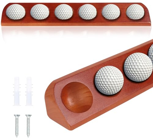 Golfball Vitrine, Golfball-Display-Wandhalterung Holz Setzkasten für 6 Golfbälle, Golfball Regal für Sammler Golfball-Aufbewahrungslösung Vitrinenregale Zum Aufhängen Für Schaufenster Für Geschäfte