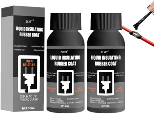 ZLXFT Cinta Eléctrica Líquida, Revestimiento de Goma Aislante Líquido, Sellador de Alto Rendimiento, Gel Aislante Electrico, Caucho Liquido, Negro, Impermeable