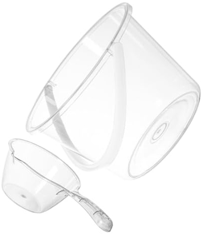 Milisten 2 Pièces Seau D'eau En Plastique Avec Poignée Et Cuillère Pour Nettoyage, Arrosage, Stockage La Maison, Jardin Ou Ranch