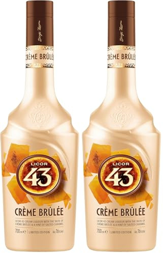 Licor 43 CRÈME BRÛLÉE – Edición Especial, Licor Cremoso con Toques de Caramelo y Vainilla - Botella 700ml (Paquete de 2)