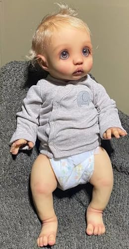 ROSHUAN Reborn-docka, 40,6 cm, mjuk silikon, realistisk kropp, realistisk reborn-docka, födelsedagspresent till barn från 3 år