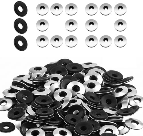 100 pièces Rondelles Métal Étanches M5.5x19x2 mm EPDM Noire