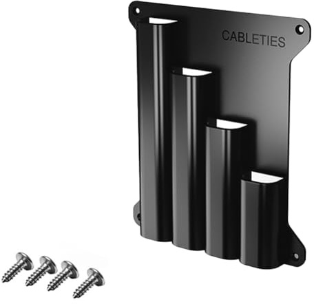 Aundhegrtt Organizador de Bridas con Tornillos, Contenedor de Almacenamiento de Bridas Metálicas para Remolque, Taller, Caja de Herramientas, Garaje, Color Negro