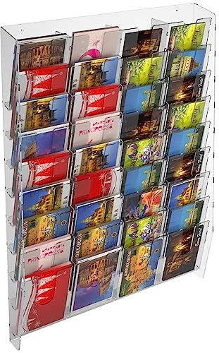 Avà srl Wanddisplay für Karten aus Plexiglas transparent mit 36 Fächer