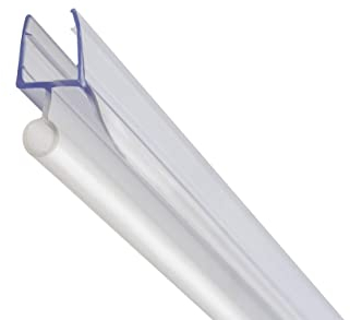 Guarnizione di ricambio, trasparente con tubo e gocciolatoio per box doccia in vetro lunghezza 1000 mm