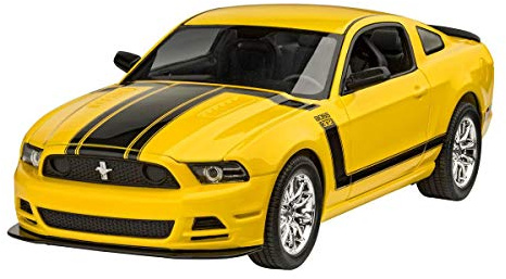 Revell 07652 2013 Ford Mustang Boss 302, US Automodellbausatz 1:25, 19,2 cm originalgetreuer Modellbausatz für Fortgeschrittene, unlackiert