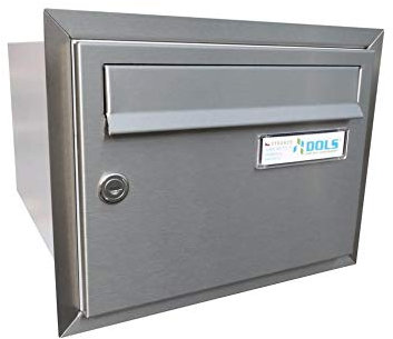 B-21 Cassetta postale incassata a muro XXL in acciaio inox a muro con targhetta portanome - LETTERBOX24.de