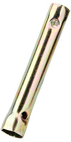 Herramienta de llave de metal, llave de tubo de luz de bujía de 130 mm, 16/18 mm portátil de doble extremo para desmontaje herramienta de llave de bujía pieza de repuesto