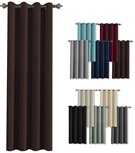 Lichtundurchlässige Vorhang Braun, Vorhang Wohnzimmer Modern Blickdicht Geräuschreduzierung leichte weiche für Dekoration Weihnachten, 245x200cm