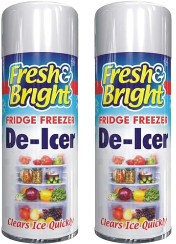 PEBBLE HUG 2 X 200ml Quick Ice Remover, Anti-Bacterial Fridge Freezer, De-Icer Spray, Genuine Fresh De-icer Spray, Fridge Cleaner, Essential Fridge Maintenance Solution