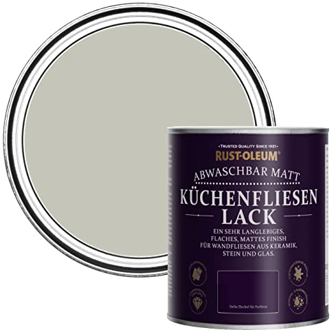 Rust-Oleum abwaschbare Küchenfliesenlack in grau mit Matt Finish - Nebel 750ML