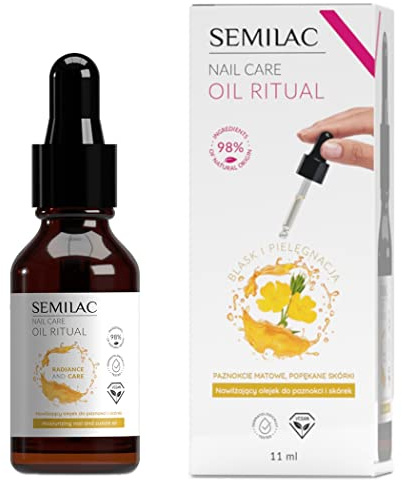 Semilac Nagelöl mit Zitrusduft 11 ml – Feuchtigkeitsspendendes Nagel- & Nagelhautöl mit natürlichen Ölen – Pflege & Regeneration für trockene Nagelhaut & Nägel